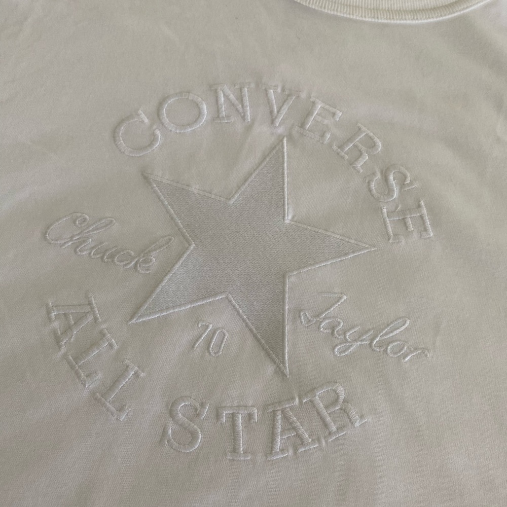Converse NWT embroidered oversized crop top.